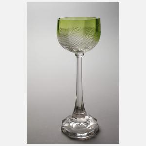 Moser Karlsbad zwei Stängelgläser aus Adelsbesitz