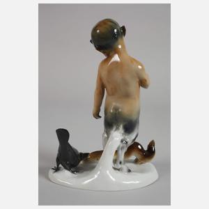 Goebel Faun mit Eichhörnchen und Rabe