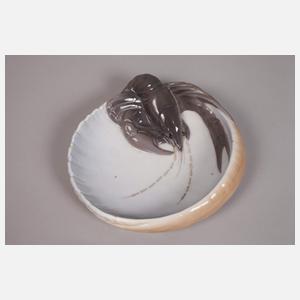 Kopenhagen zwei Zierschalen mit Krustentierrelief