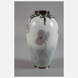 Kopenhagen Vase mit Silbermontierung