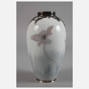 Kopenhagen Vase mit Silbermontierung