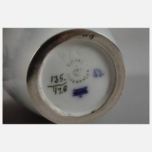 Kopenhagen Vase mit Silbermontierung