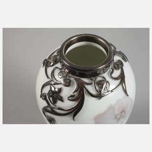 Kopenhagen Vase mit Silbermontierung