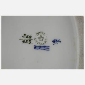 Kopenhagen Jardiniere mit Libellengriffen und Brombeerdekor