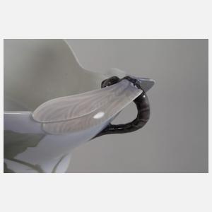 Kopenhagen Jardiniere mit Libellengriffen und Brombeerdekor