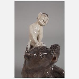 Kopenhagen "Faun, einen Bär neckend"
