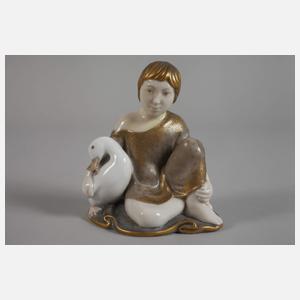 Kopenhagen Putto mit Weintraube und Kind mit Gans