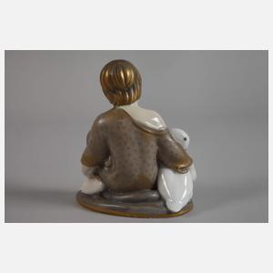 Kopenhagen Putto mit Weintraube und Kind mit Gans