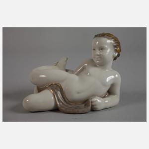 Kopenhagen Putto mit Weintraube und Kind mit Gans