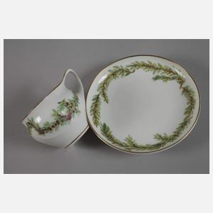 KPM Berlin Mokkatasse Lärchenkranzdekor