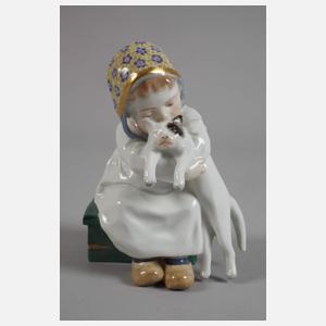 Meissen "Kind mit Katze im Arm"