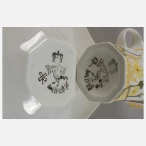 Rozenburg Mokkatasse Vogeldekor