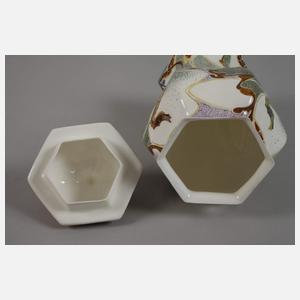 Rozenburg Deckelvase Seepferdchendekor