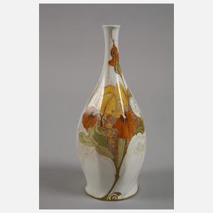 Rozenburg kleine Enghalsvase Irisdekor