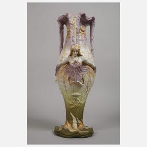 Volkstedt Paar große figürliche Jugendstilvasen