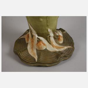 Volkstedt Paar große figürliche Jugendstilvasen