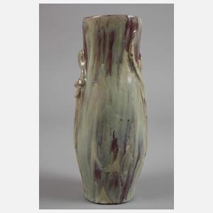 Laufglasurvase mit Figuren