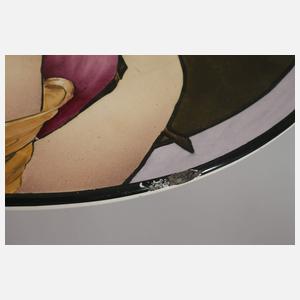 Zwei große Wandteller nach Alfons Mucha