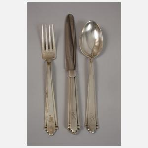 Großes Silberbesteck Art déco