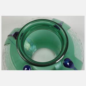 Vase mit Tropfendekor und Battutoschliff