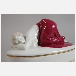 Fraureuth "Dose mit kauerndem Mädchen"