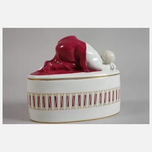 Fraureuth "Dose mit kauerndem Mädchen"