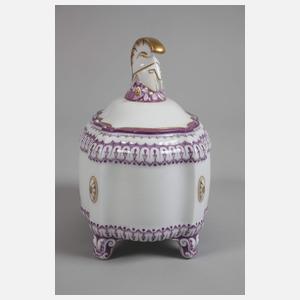 Staatliche Fachschule Selb Deckeldose mit Helm