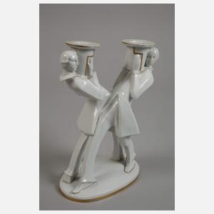 Ilmenau figürlicher Leuchter Art déco