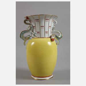 Meißen Teichert Drachenhenkelvase Art déco