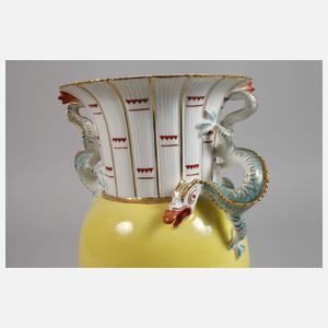 Meißen Teichert Drachenhenkelvase Art déco
