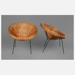 Paar Korbsessel