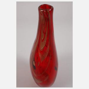 Murano Vase mit Kupferaventurin-Einschmelzungen