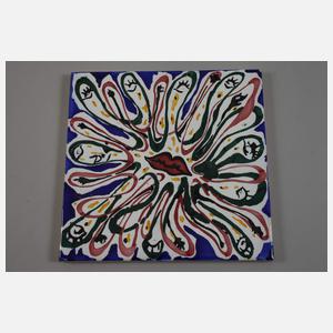 Sechs Wandfliesen Salvadore Dali