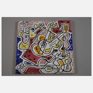 Sechs Wandfliesen Salvadore Dali