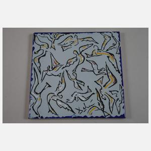 Sechs Wandfliesen Salvadore Dali