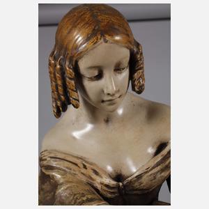 E. Tell, Biedermeiermädchen mit Schatulle