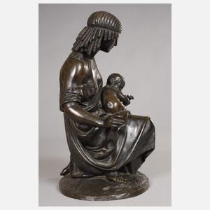 Mathurin Moreau, attr., Mutter mit Kindern