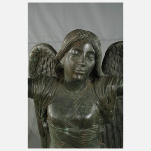 Große Gartenplastik Engel