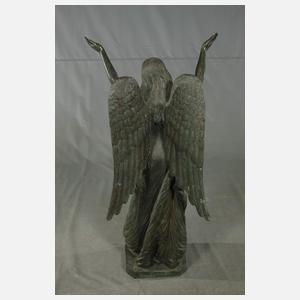 Große Gartenplastik Engel