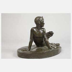 Faun mit Schmetterling