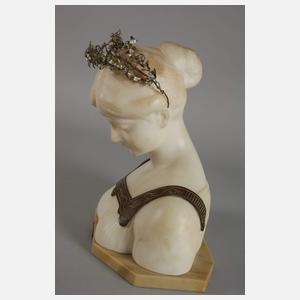 Senter, Mädchenbüste "Méditation" Alabaster