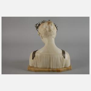 Senter, Mädchenbüste "Méditation" Alabaster