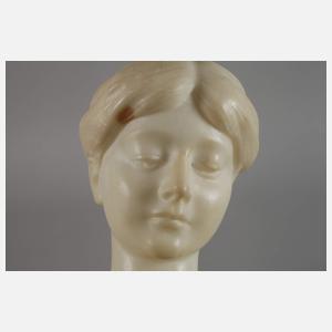 Senter, Mädchenbüste "Méditation" Alabaster