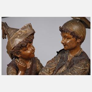 Amphora zwei junge Krieger