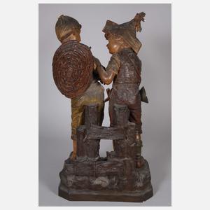 Amphora zwei junge Krieger