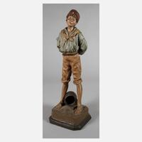 Goldscheider Wien Figur "Bitte um Feuer"111