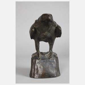 nach Willy Zügel, spähender Adler auf Fels