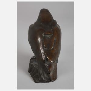 nach Willy Zügel, spähender Adler auf Fels