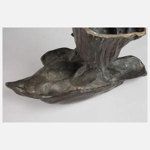 nach Willy Zügel, spähender Adler auf Fels