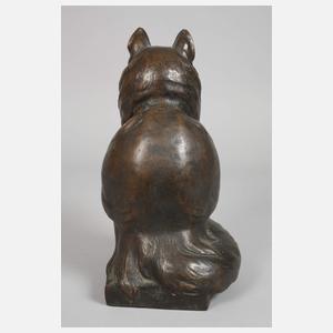 August Göhring, sitzende Katze